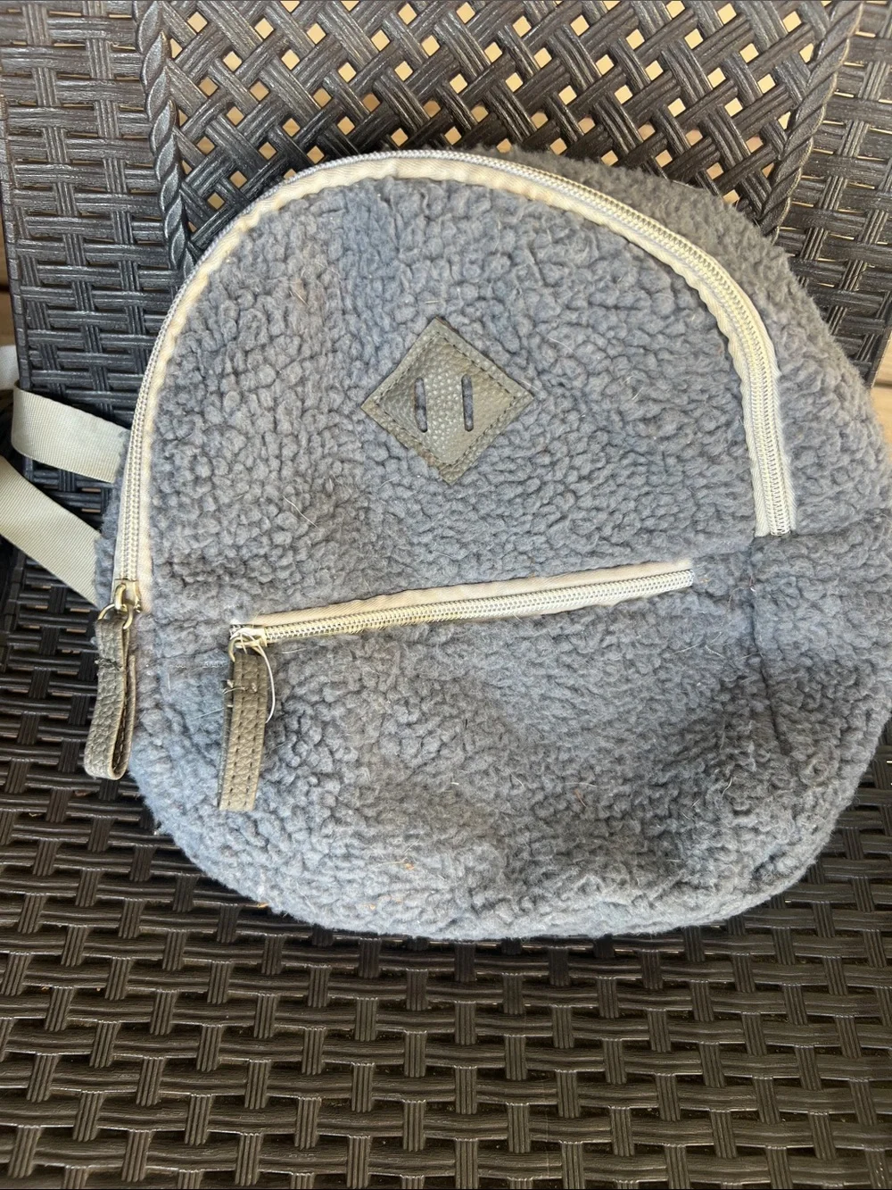 Cozy Gray Sherpa Backpack - Women Bags